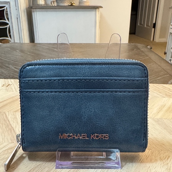 Michael Kors Handbags - Michael Kors Cornflower Blue Leather Wallet